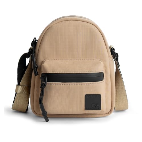 DailyObjects DOT Sling Bag for Men and Women |Adjustable Shoulder Strap|Lightweight|Water Resistant|Recycled Nylon Sling Bag|Organisational Pocket| For Daily Use/Travel (Sand)