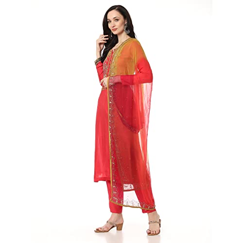 BIBA WOMEN FABRIC(RTS RC E1562_MAROON_FREE)
