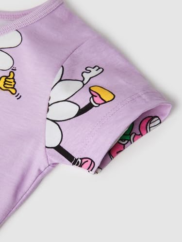 Max Girl's Cotton A-Line Below The Knee Dress (S325CELP01B_Lilac