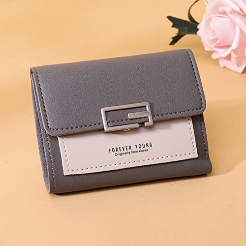 ARURA (LABEL) Women's Flip Top Card Wallet Holds up to 6 Cards Slim and Easy to Fit in Pocket Safety with Button Closure Cash and Coins Wallet (Multi Color)