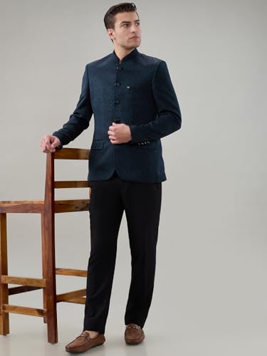 Raymond Green Jacquard Pattern Men Suit