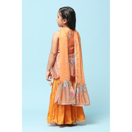 BIBA GIRL PRINTED STRAIGHT KID(KW5445_ORANGE_19)