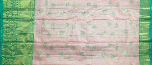 VFCollections Women's Traditional Handloom Kanchipuram Silk Pure Pattu Sarees | Rich Zari Woven Design | Bridal Saree | Unstitched Blouse