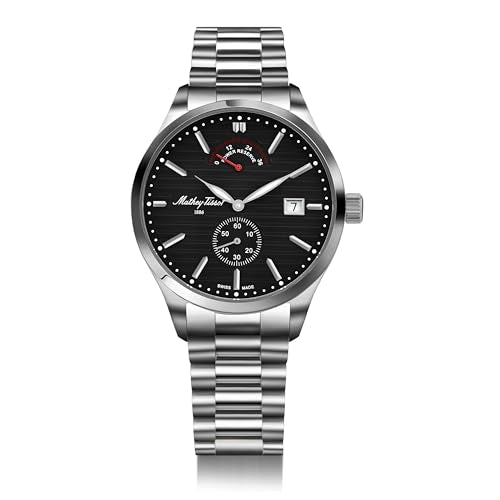 Mathey-Tissot Swiss Made Urban Power Reserve Quartz Black Dial Analog Watch for Men - H411ATPRAN