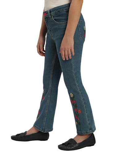 VERO MODA Girl Mid Rise Bootcut Blue Jeans