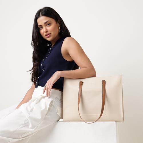 Fastrack CarryAll Laptop Tote | Faux-Leather Women’s Tote Bag | 14'' Laptop Sleeve, Dual Carry Options & Multi-Compartment Design