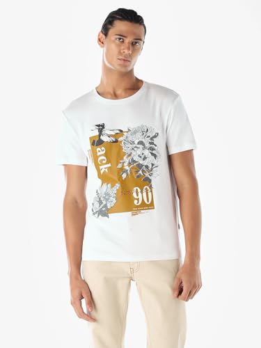 Jack & Jones Men's Regular Fit White Tshirt