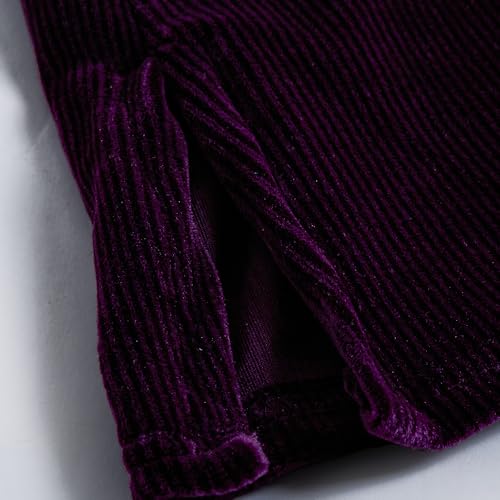 Hopscotch Girls Full Sleeves Purple 2-Pc Textured Pants Set For Age (6-7 Years)