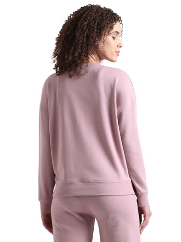 ONLY Women's Cotton Blend Round Neck Sweater (15334937-Dawn Pink_Dawn