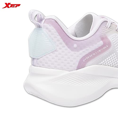 XTEP Women's Purple White Green IP EVA Foam Sole Urban Casual Shoes (4.5 UK)