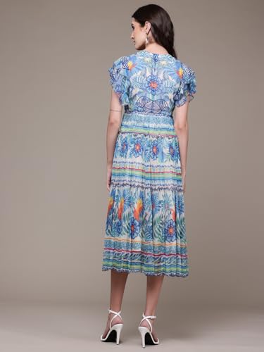 Label RITU KUMAR Blue Malibu Long Dress