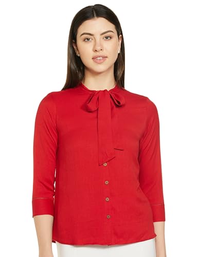 AND Women's Regular Fit Tunic Shirt (AW19AS202TTR_Red S)