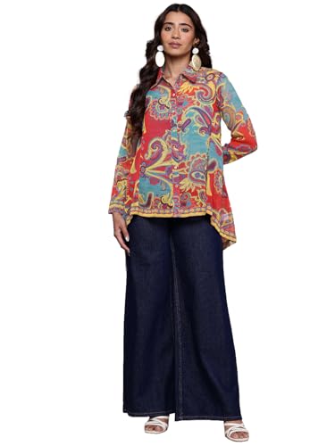 Aarke Ritu Kumar Turq Petal Paisley Full Sleeve Shirt