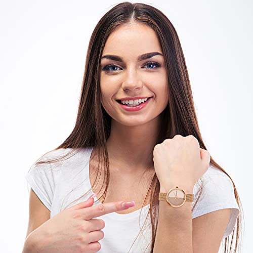 Giordano Eleganza Collection Analog Wrist Watch for Women with Color Variant, Stylish Wired Metal Mesh Band| Ladies | Girls - GD-4062