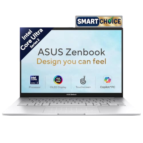 ASUS Zenbook 14 (2026),Intel Core Ultra 5 225H,Intel Arc iGPU,16GB/1TB,FHD+ OLED,Touchscreen,14"(35.5 cm),Windows 11,M365 Basic(1Y)* Office24,Foggy Silver,1.28 Kg,UX3405CA-QL1111WS,Thin & Light Laptop