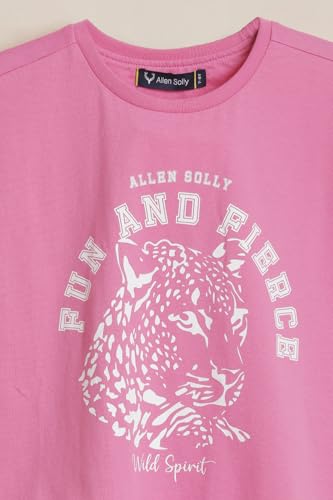Allen Solly Girls Pink Graphic Print Casual T-Shirt
