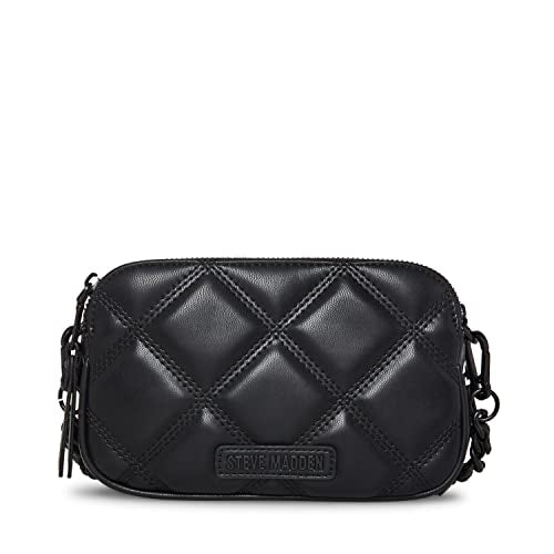 Steve Madden Daisy Women's Quilted Crossbody Bag, Black, Taille unique