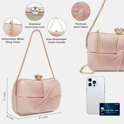Lavie Women's Ruby Knot Framed Clutch | Ladies Purse Handbag