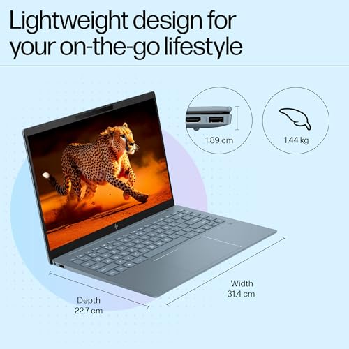 HP Pavilion AI Laptop, Intel Core Ultra 5 125H 12 Tops, (16GB LPDDR5x, 512GB SSD), WQXGA,IPS, 300 nits, 14''(35.6cm),Win 11, M365 Basic(1yr), Office Home24, Blue,1.44kg,5MP Camera w/Shutter, ew1112TU
