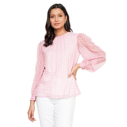 AND Women's Regular Shirt (EE23AB024TR15B_Pink