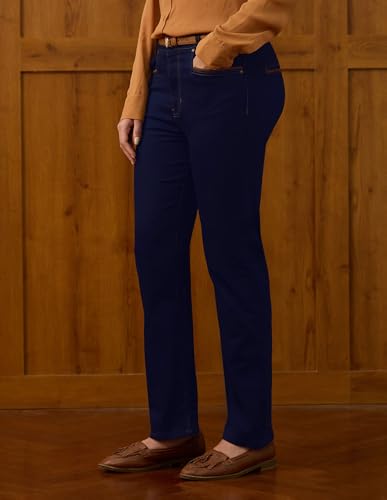 U.S. POLO ASSN. Women High Rise Straight Fit Jeans (UWAW25JEN376_Raw Blue_28)