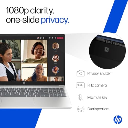 HP 15, Intel Core 5-120U(16GB DDR4, 512GB SSD) FHD, Anti-Glare, Micro-Edge, 15.6''/39.6cm, Win11, M365 Basic(1yr), Office Home24, Silver,1.59kg, FD0682TU, FHD Camera w/Privacy Shutter, Backlit Laptop