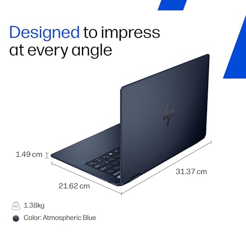 HP Omnibook Ultra Flip (Previously Spectre), Intel Core Ultra 9 288V (32GB LPDDR5x, 1TB SSD), 3K, OLED, 120 Hz, 14''/35.6cm, Win11, M365* Office24, Blue, 1.34kg, fh0368tu, 9MP Camera, Backlit Laptop