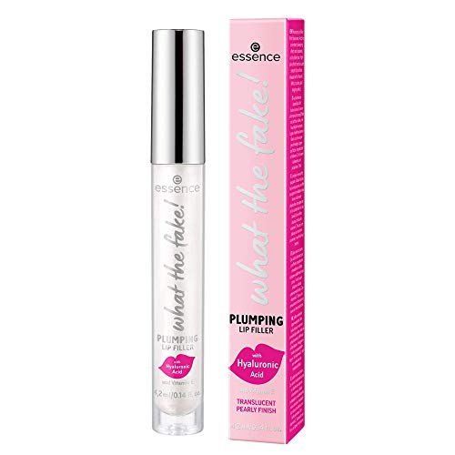 essence What the Fake! Plumping Lip Filler | Lip Gloss for Full, Voluminous Lips | Translucent Pearly Finish | Vegan & Cruelty Free, Gluten Free, Paraben Free