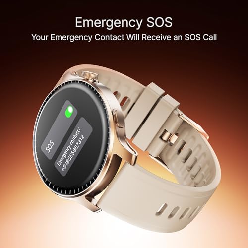 boAt Ultima Prime smartwatch with 1.43” AMOLED Display, AOD, Personalized Fitness Nudges, Functional Crown,100+ Sports Modes, Create Your Own Watchface, smartwatch for man and Woman (Rose Gold)