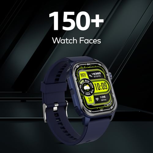 Itel Alpha 51.05mm (2.01") LED Display SmartWatch, 500 Nits Brightness, 7 Days Battery Life, Bluetooth Calling Along with Multisport Modes Smart Watch, IP67 Waterproof (Blue)
