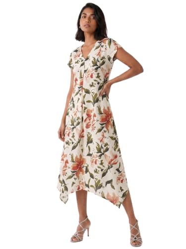 Max Women Floral Print Midi Dress(Multicolour_S)