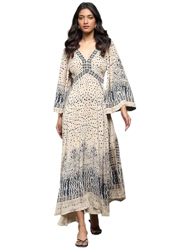 Ritu Kumar Beige Printed Dress