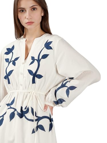 VERO MODA Women's Fit and Flare Off White Dress