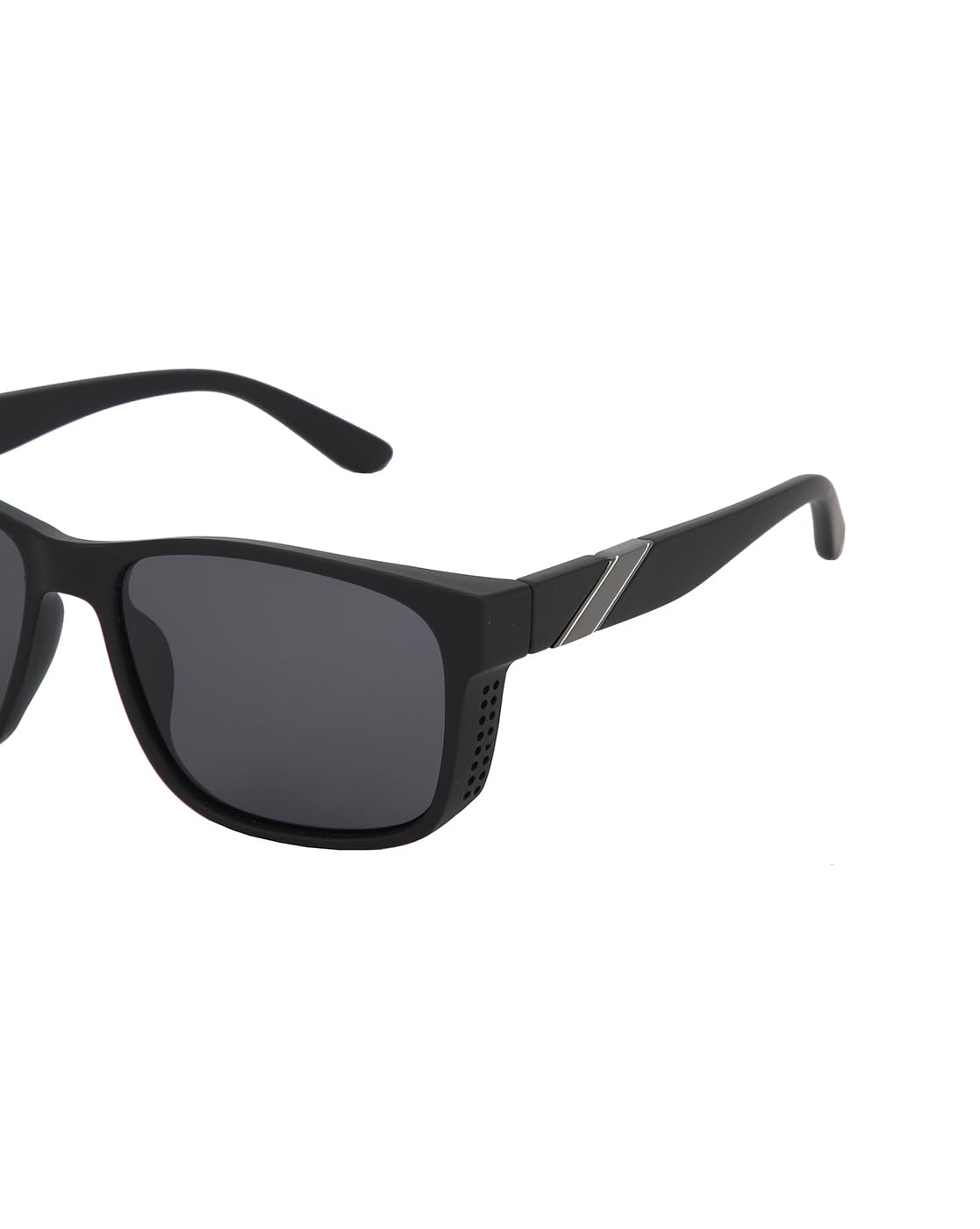 Carlton London Black with Metallic Toned and Black Polarised Lens Sunglass for men