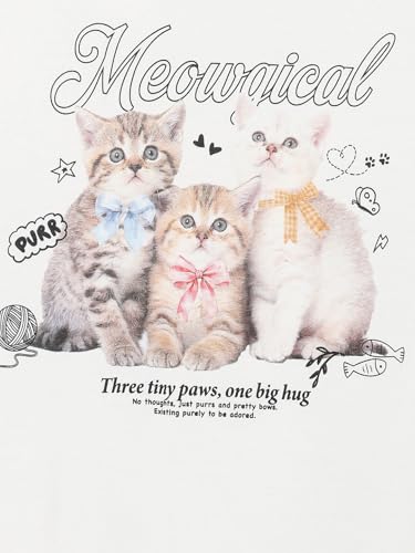 Max Girls Printed T-Shirt (White_10-12 Y)