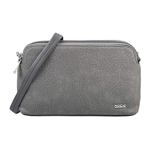 Mochi Womens Synthetic Grey Zip Top Sling (One Size)