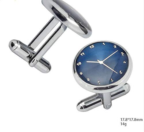YouBella Jewellery Silver Plated Watch Style Formal Cuff Links Cufflinks Set for Men