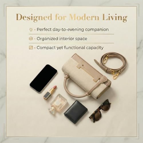 KUNCHI PRISM Textured Flap Top Handle Handbag for Women with Detachable Sling Strap | Metal Accent Closure | Structured Evening Purse for Parties and Formal Occasions (BROWN)