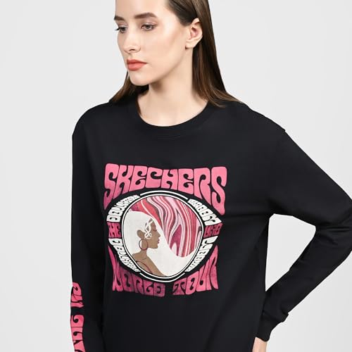 Skechers Womens UNO World Tour Black Long Sleeve Tops