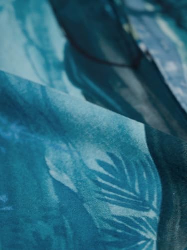 The Souled Store Jungle Book: Into The Wild Men and Boys Short Sleeves Collared Neck Button Front Blue Printed Cotton Blend Regular Fit Holiday Shirts