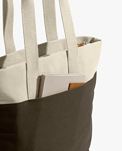 DailyObjects Ivory - Clove All Time Canvas Tote Bag, Spacious, Stylish, Sturdy, Zippered Compartment, Fits Laptops Of Up To 13 Inches - Unisex-Adult