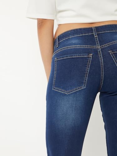 Max Women Washed Flared Jeans (Blue_28)