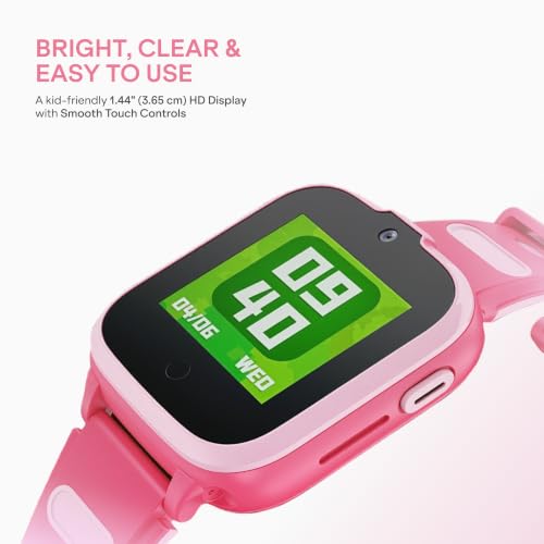 boAt Sailor Nav Kids Smartwatch with 2-Way Video & Voice Calling, Real Time Location Monitoring via Google Maps, Geofencing, 4G SIM Compatible, Parental Control, SOS, Smartwatch for girls (Fairy Pink)