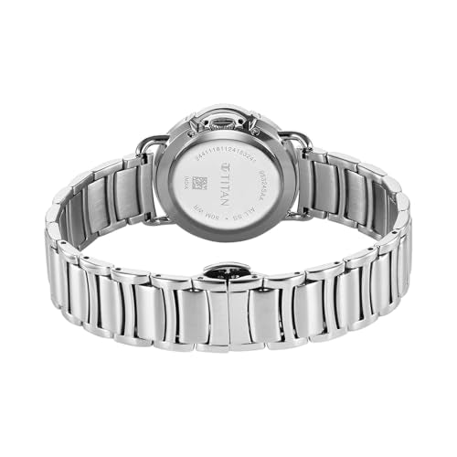 Titan Work Mode Ph I Plain 3 Hands Steel Colour Round Dial Silver A1Stainless Steel Strap Women's Watch - NU95324SM01