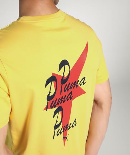 Puma Men, WARDROBE ESS Graphic Tee, Sunny Yellow - M (63416055)