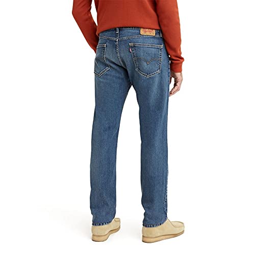 Levi's Men's 505 Regular Fit Jeans, (New) Glowing - Medium Indigo, 36W x 32L