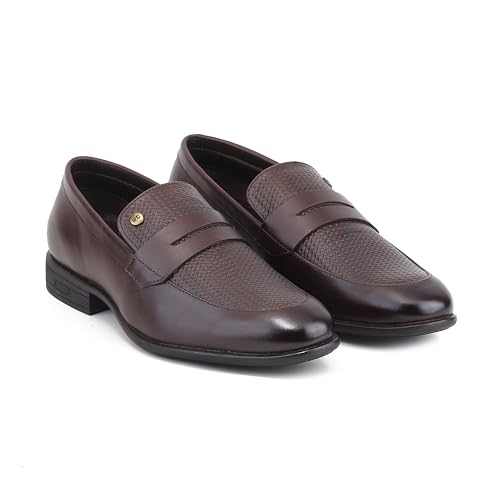Red Chief Low Ankle Formal Slip On Shoes for Men | Brown UK10