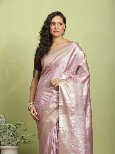 Meena Bazaar Women's Art Silk Saree | Elegant Designer Silk Saree | Soft Lightweight Traditional Ethnic Saree for Wedding, Festival, Party & Special Occasions