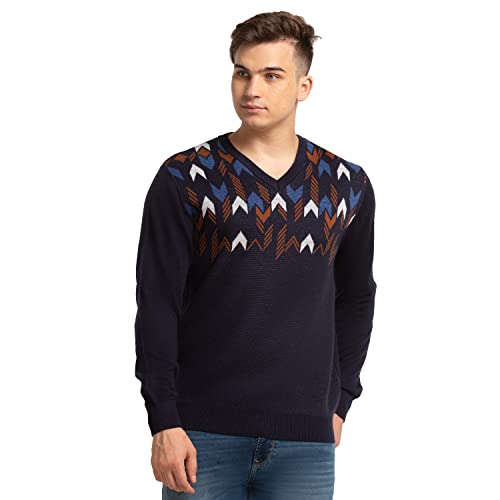 Colorplus Tailored Fit Blue Sweater for Men