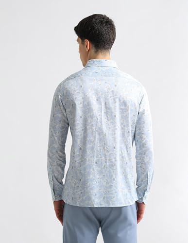 Arrow Blue Formal Shirt_ARAEOSH3106_46
